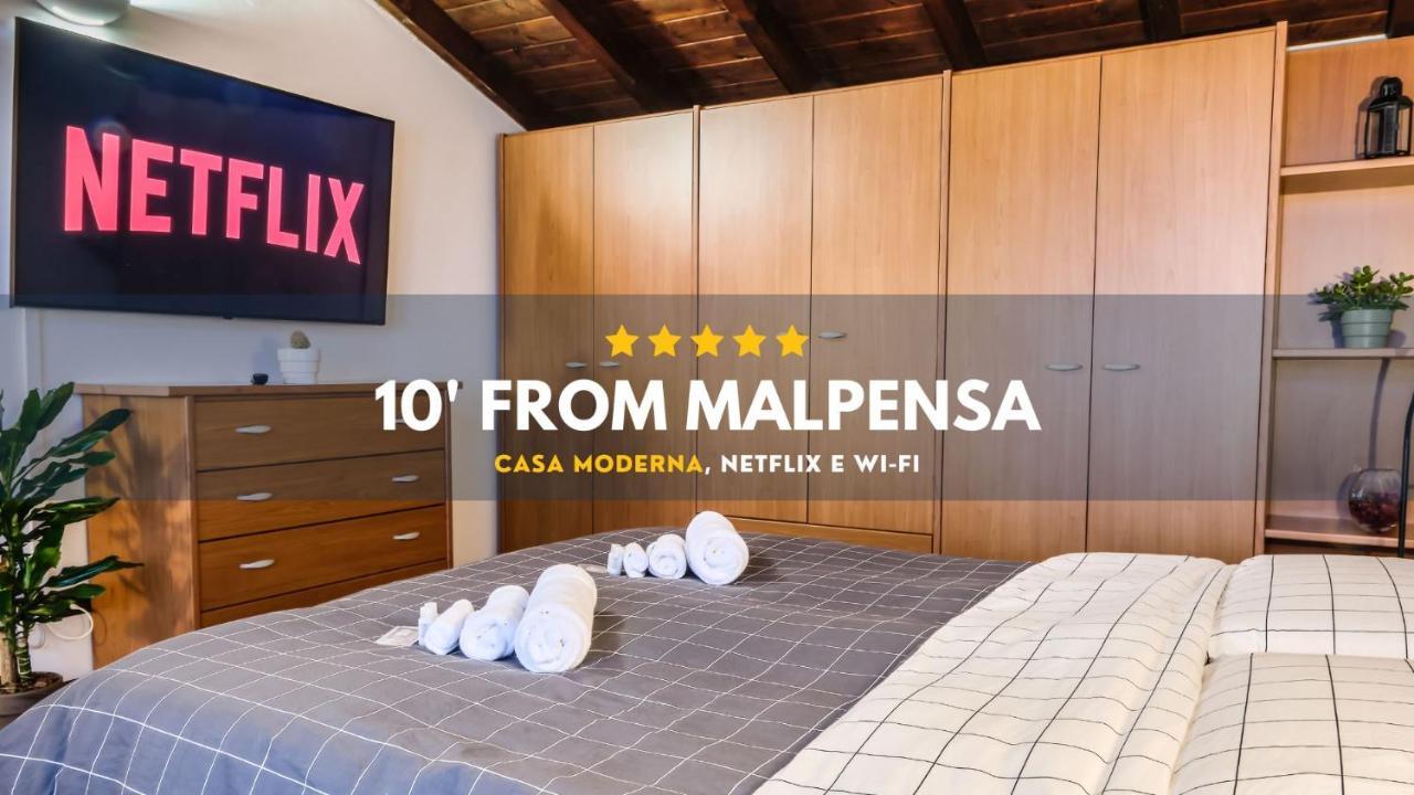 10' From Malpensa Casa Moderna, Netflix & Wi-Fi Apartment Casorate Sempione Ngoại thất bức ảnh